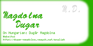 magdolna dugar business card