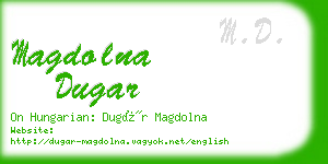 magdolna dugar business card